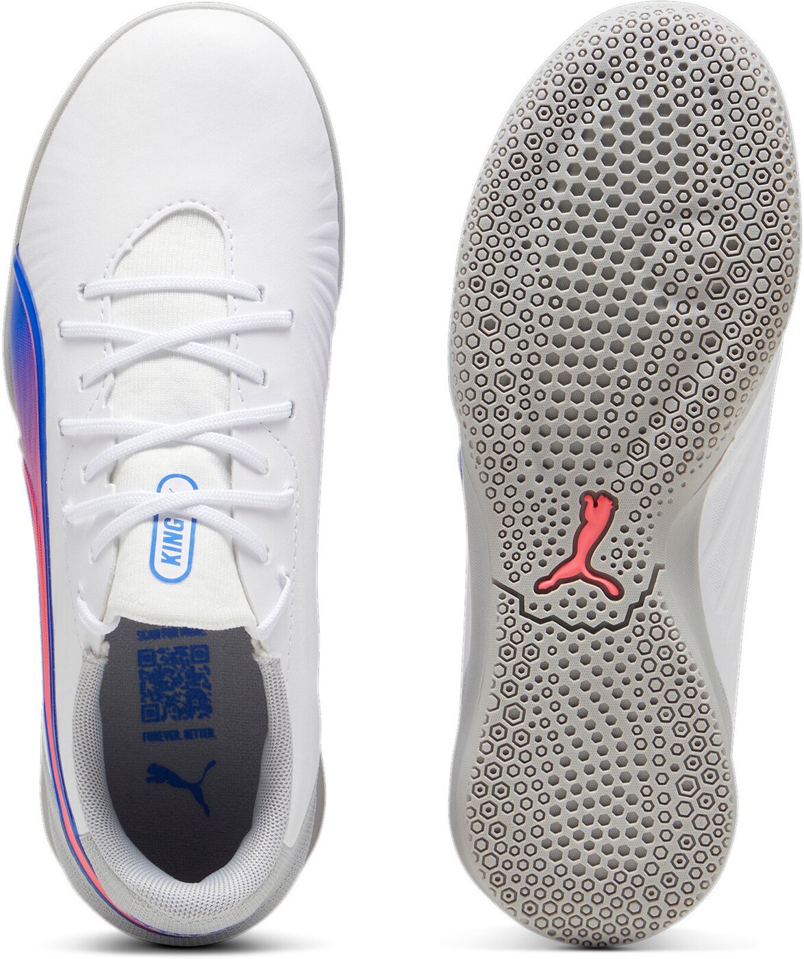 PUMA - KING MATCH IT Jr PUMA WHITE-BLUEMAZING-FLAT LIGHT GR – Bild 2