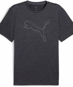 PUMA - M TAD ESSENTIAL HEATHER CAT TEE (CF large cat) GALACTIC GRAY HEATHER