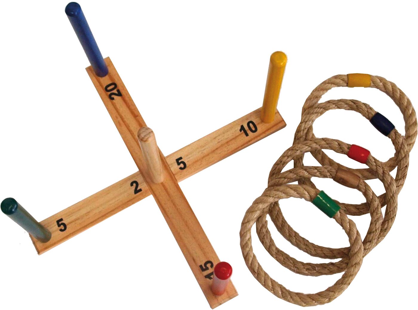 SCHILDKRÖT FUN SPORTS - RINGWURFSPIEL (1 Wurfkreuz 38x38x21cm, 5 Wurfringe) KEINE FARBE