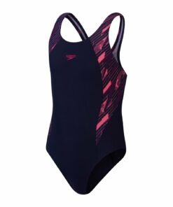 SPEEDO - Girls HyperBoom Splice Muscleback TRUE NAVY / ELECTRIC PINK / FANDANGO PINK