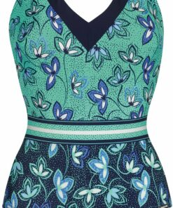 SUNMARIN - Badeanzug NACHTBLAU/TÜRKIS