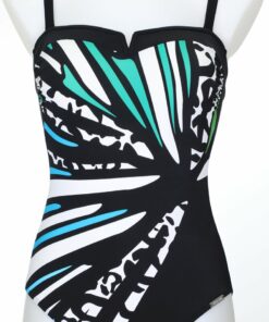 SUNMARIN - Badeanzug SCHWARZ/TÜRKIS