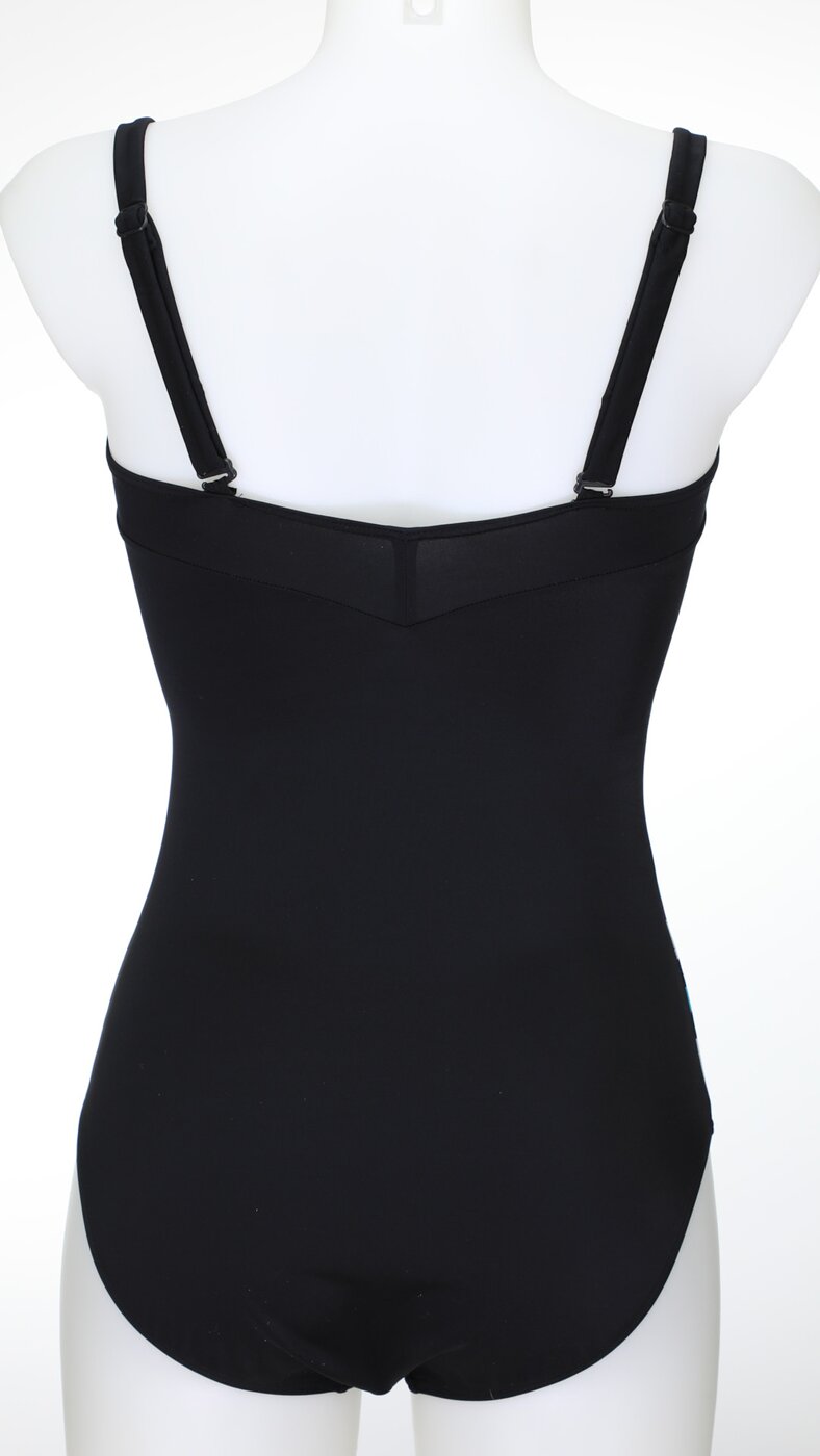 SUNMARIN - Badeanzug SCHWARZ/TÜRKIS – Bild 2