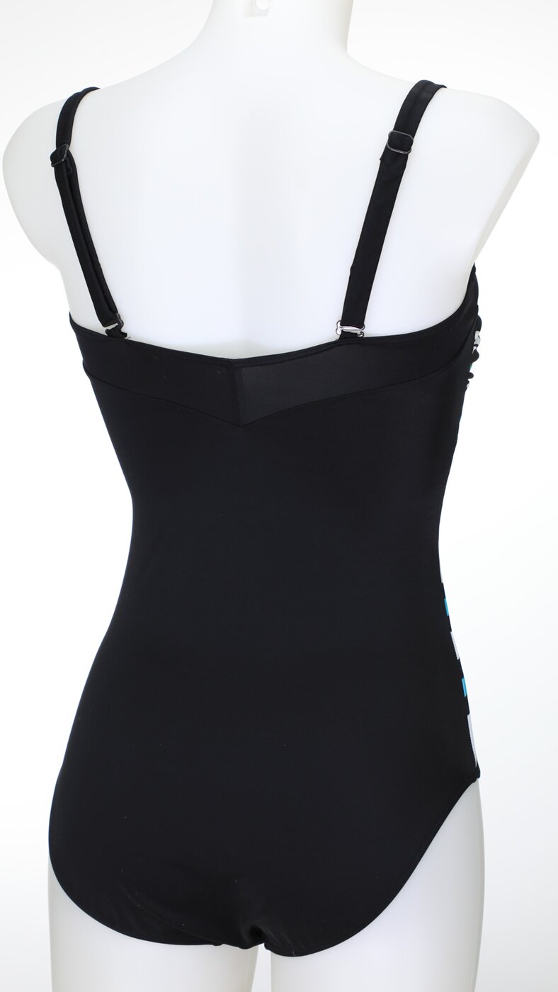 SUNMARIN - Badeanzug SCHWARZ/TÜRKIS – Bild 5