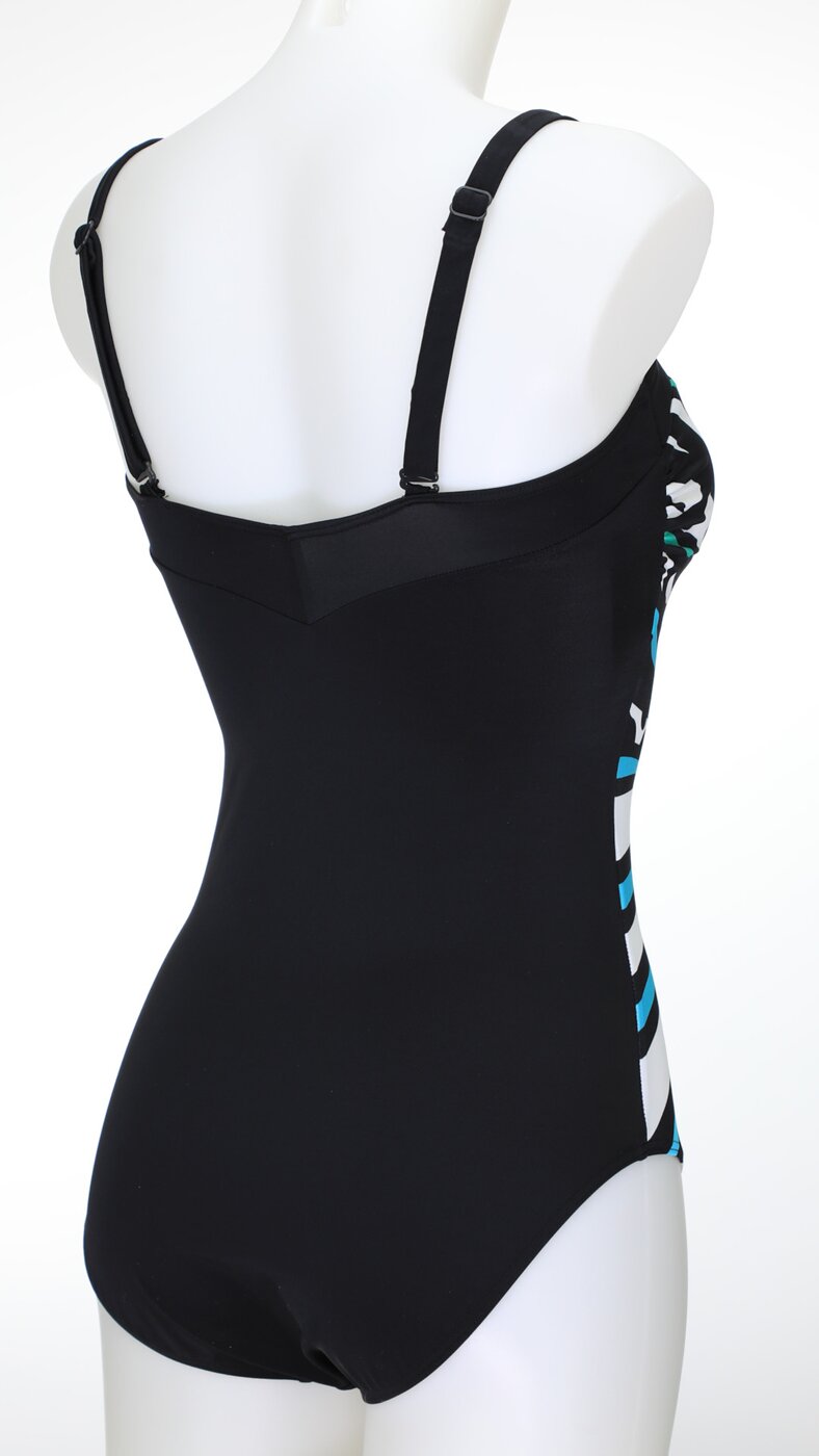 SUNMARIN - Badeanzug SCHWARZ/TÜRKIS – Bild 6