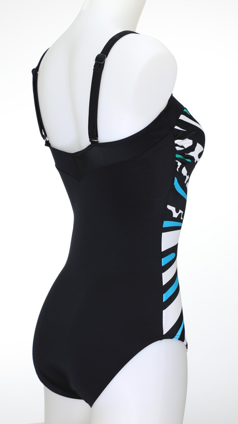 SUNMARIN - Badeanzug SCHWARZ/TÜRKIS – Bild 7