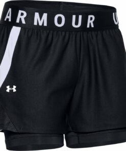 UNDER ARMOUR - PLAY UP 2-IN-1 SHORTS BLACK / BLACK / WHITE
