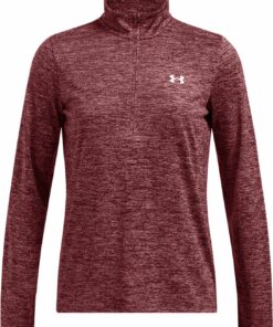 UNDER ARMOUR - TECH 1/2 ZIP- TWIST CARDINAL