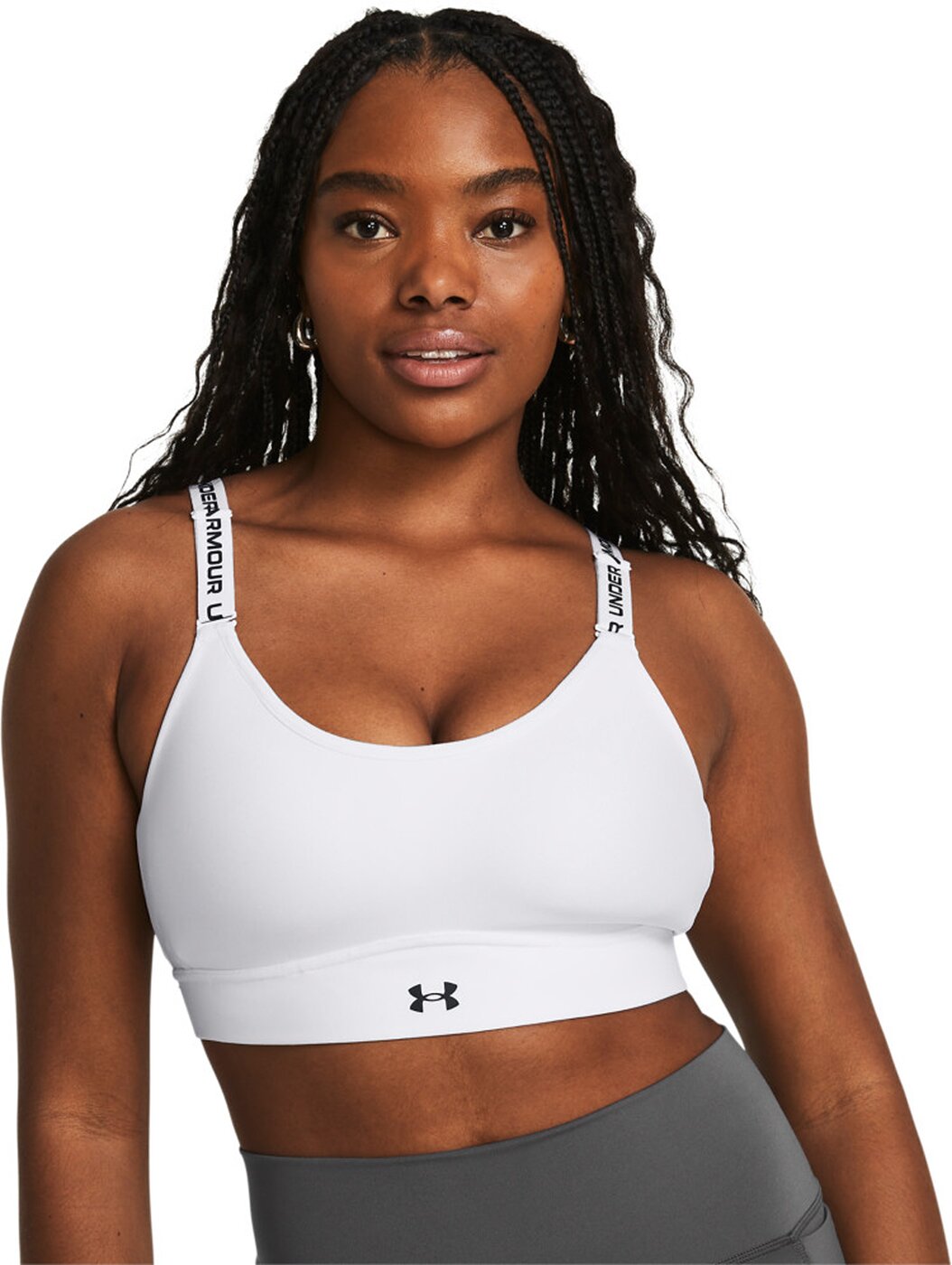 UNDER ARMOUR - UA INFINITY MID 2.0 BRA WHITE – Bild 7