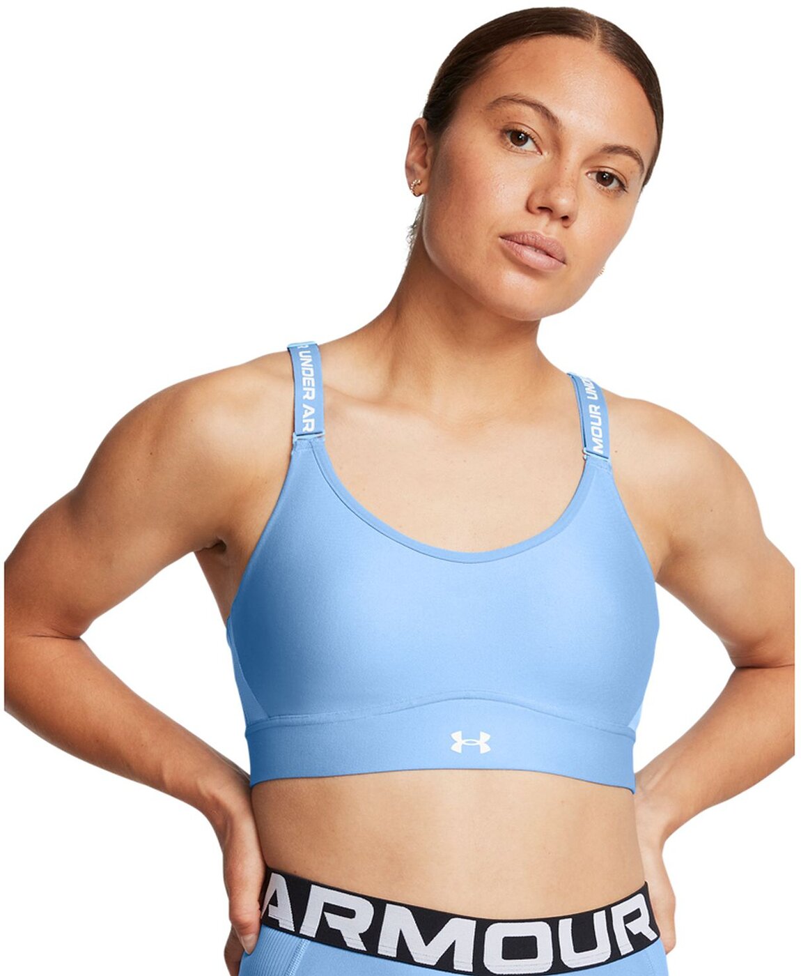 UNDER ARMOUR - UA INFINITY MID BRA HORIZON BLUE – Bild 3