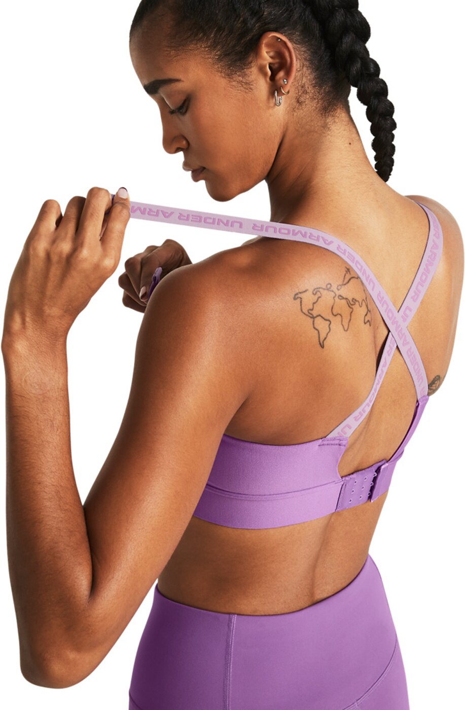 UNDER ARMOUR - UA INFINITY MID BRA PROVENCE PURPLE – Bild 5