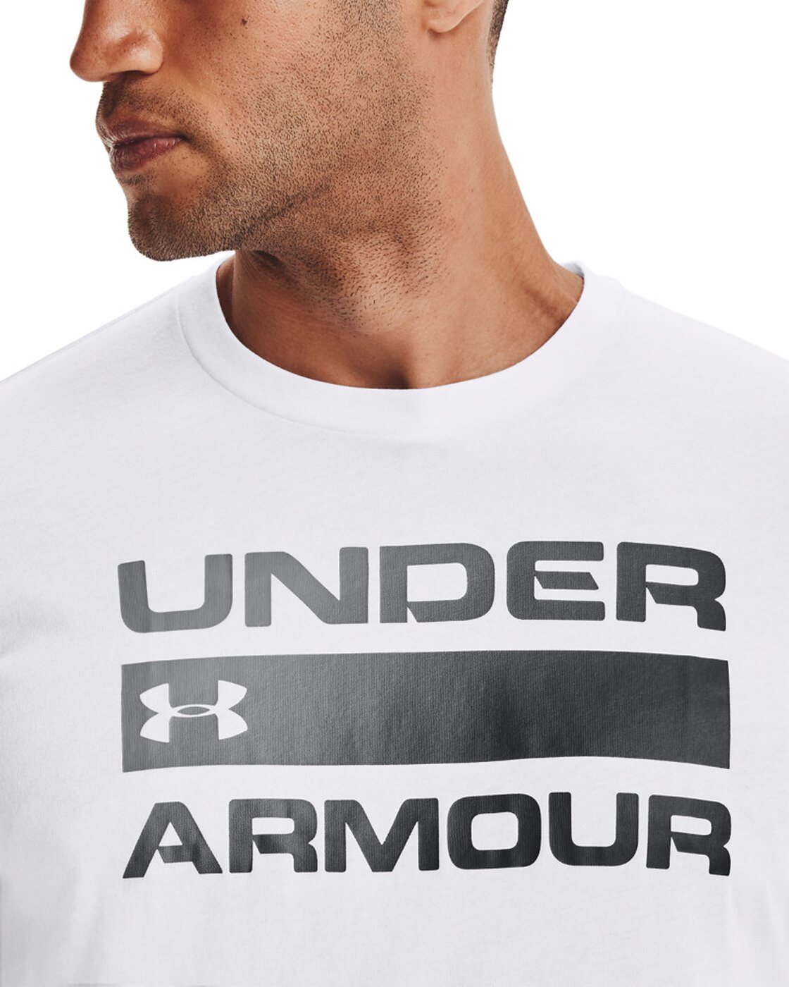 UNDER ARMOUR - UA TEAM ISSUE WORDMARK SS 100 WHITE – Bild 6