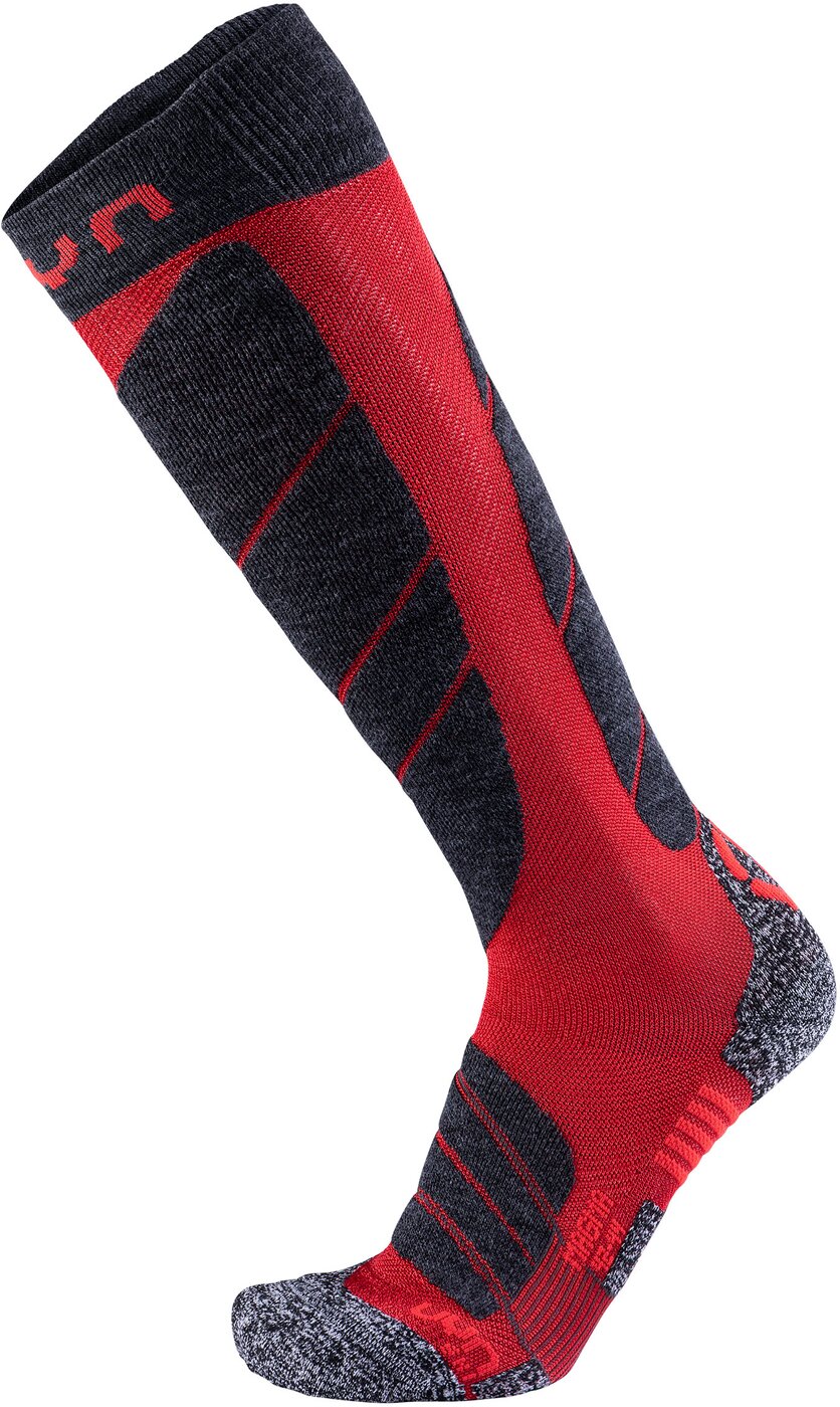 UYN - MAN SKI MAGMA SOCKS DARK RED/ANTHRACITE