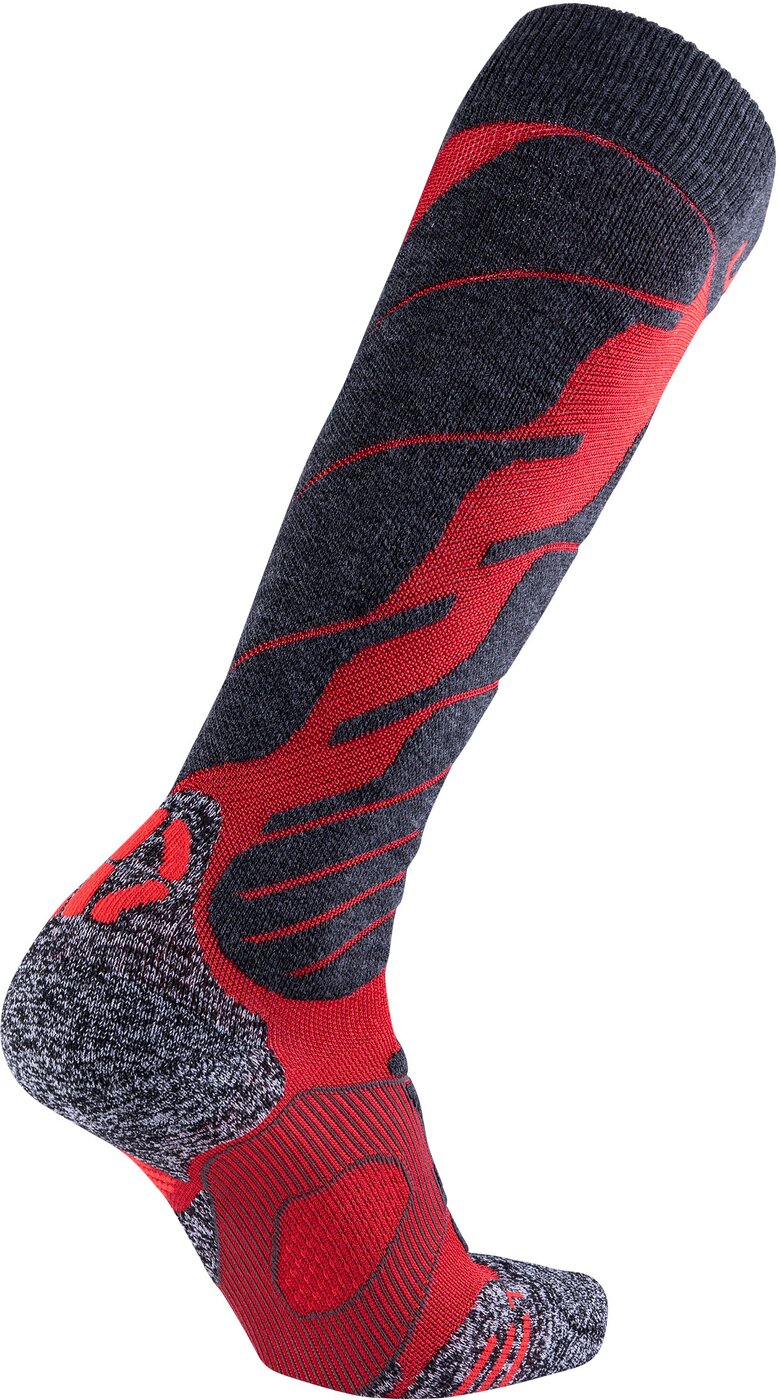 UYN - MAN SKI MAGMA SOCKS DARK RED/ANTHRACITE – Bild 4