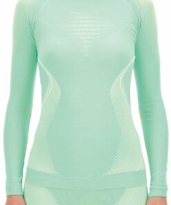 UYN - WOMAN EVOLUTYON UW SHIRT LG_SL. LIGHT GREEN/WHITE/WH
