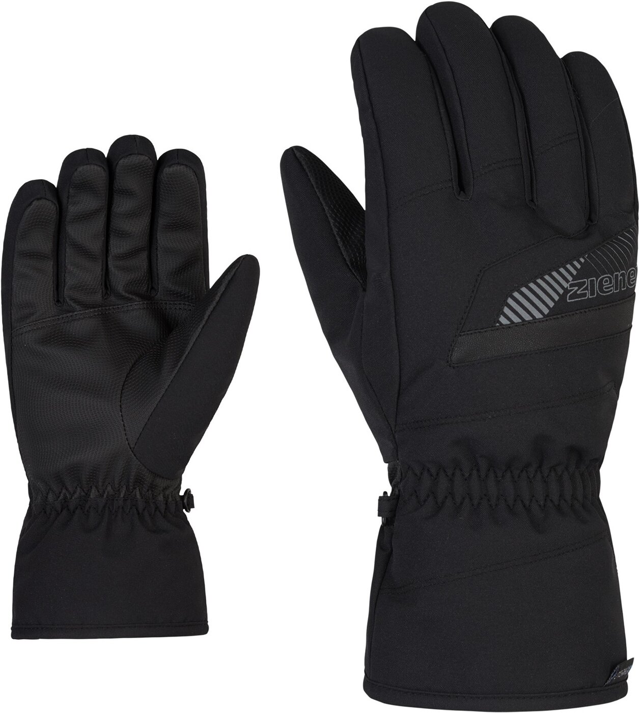 ZIENER - GORDAN AS(R) glove ski alpine BLACK/GRAPHITE