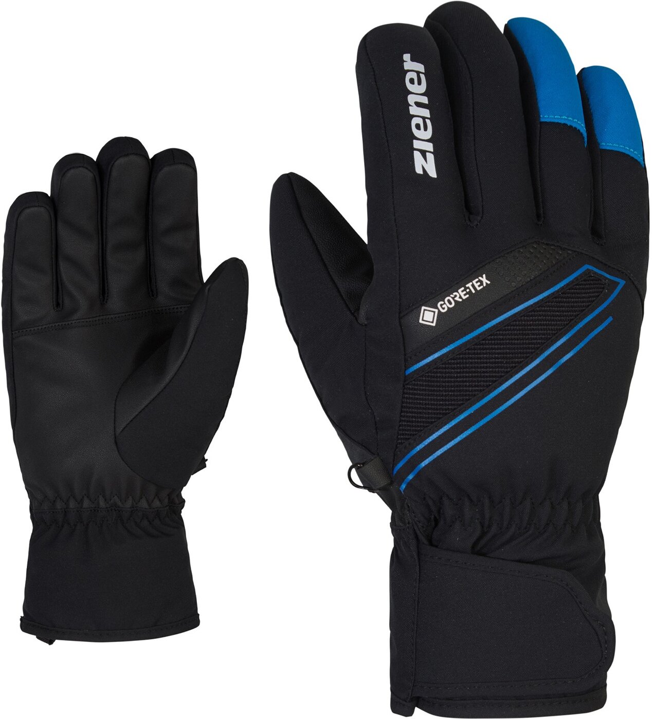 ZIENER - GUNAR GTX glove ski alpine BLACK.PERSIAN BLUE