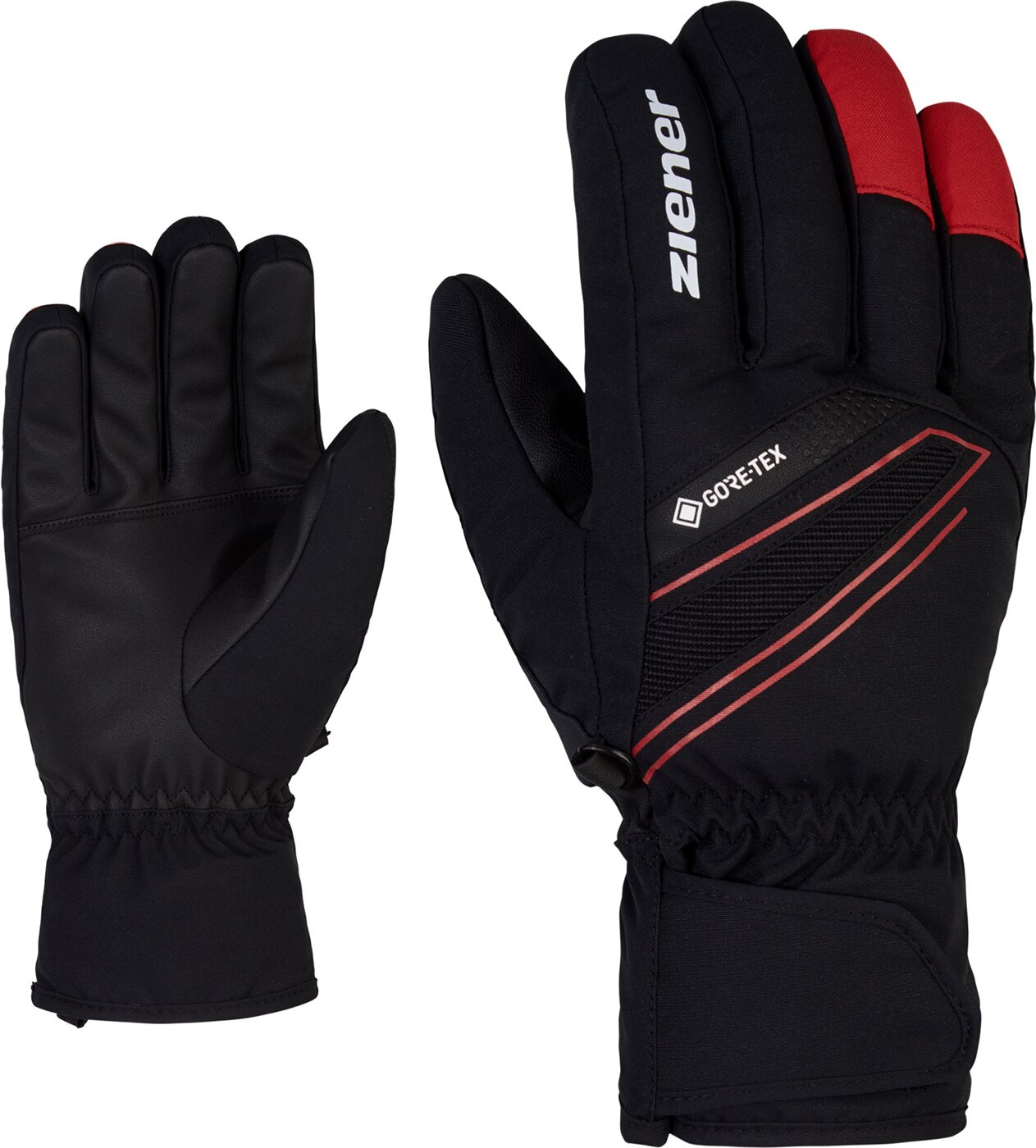 ZIENER - GUNAR GTX glove ski alpine BLACK.RED