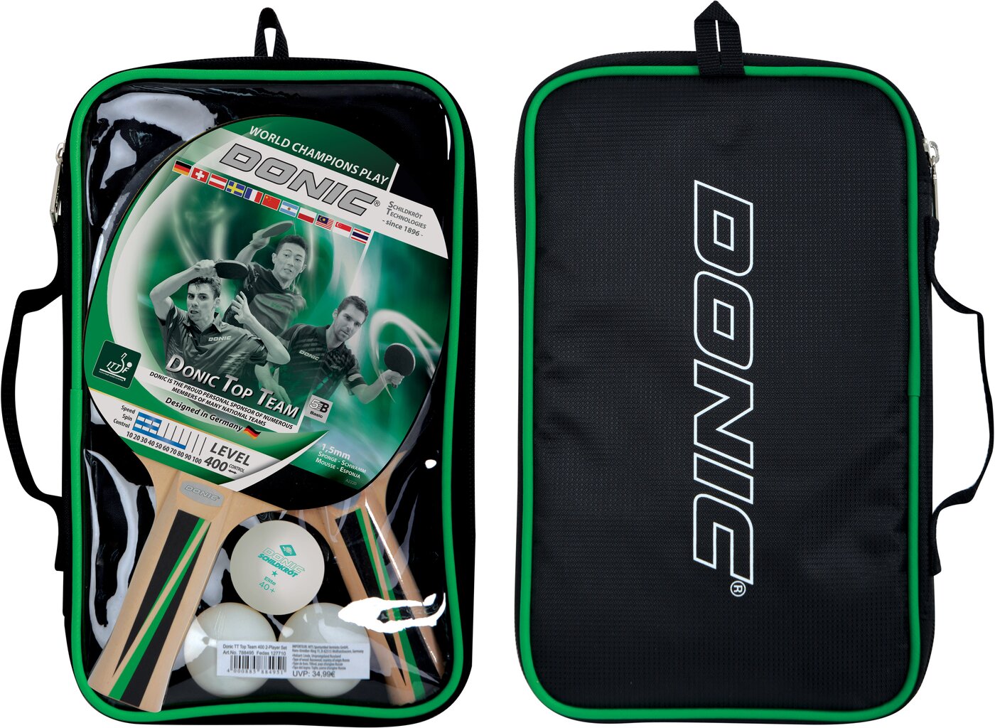 DONIC SCHILDKRÖT - TT-Set TOP TEAMS im Carrybag (2017) KEINE FARBE