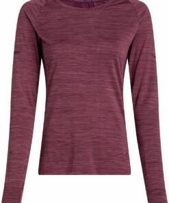 ENERGETICS - Da.-Langarmshirt Evii L/S W MELANGE/RED WINE/RED
