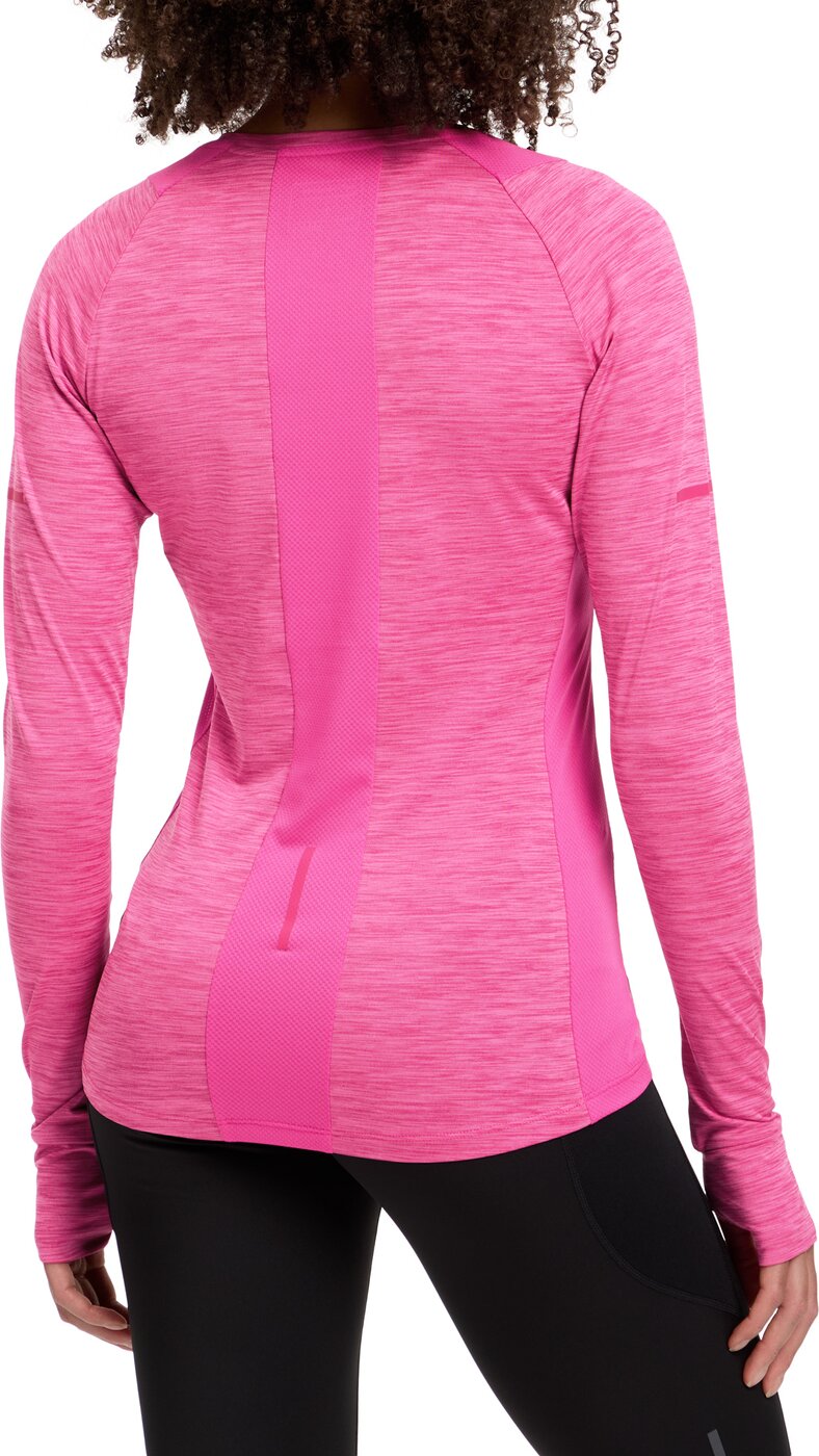 ENERGETICS - Da.-Langarmshirt Evii L/S W MELANGE/PINK DARK/PI – Bild 2