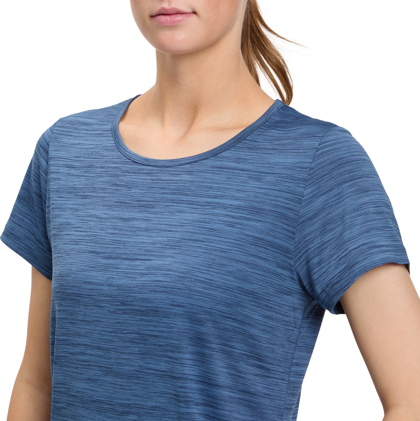 ENERGETICS - Da.-T-Shirt Jewel SS W MELANGE/NAVY/NAVY – Bild 2