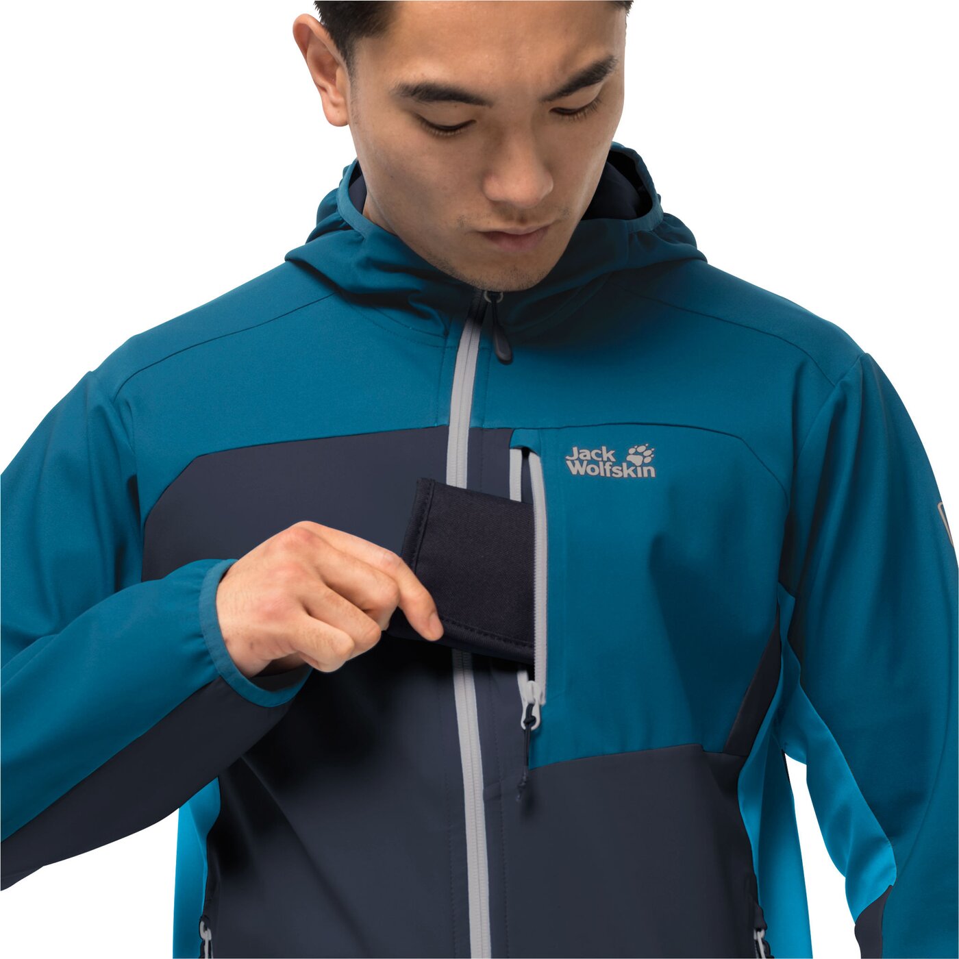 JACK WOLFSKIN - EAGLE PEAK II SOFTSHELL M NIGHT BLUE – Bild 4