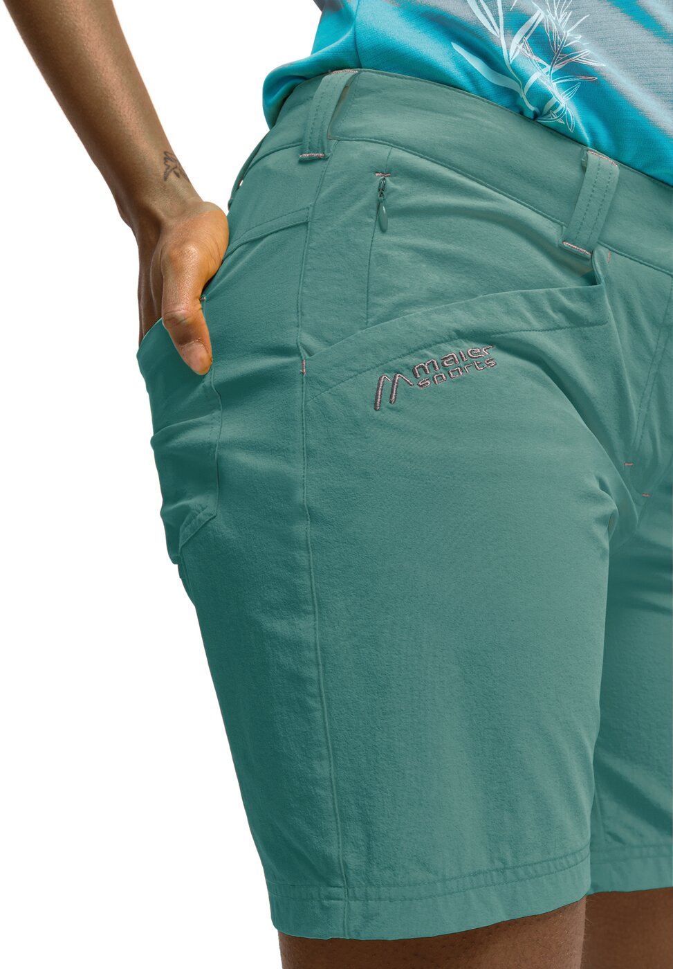 MAIER SPORTS - Lulaka Shorts PROVINCE BLUE/SLEET – Bild 2