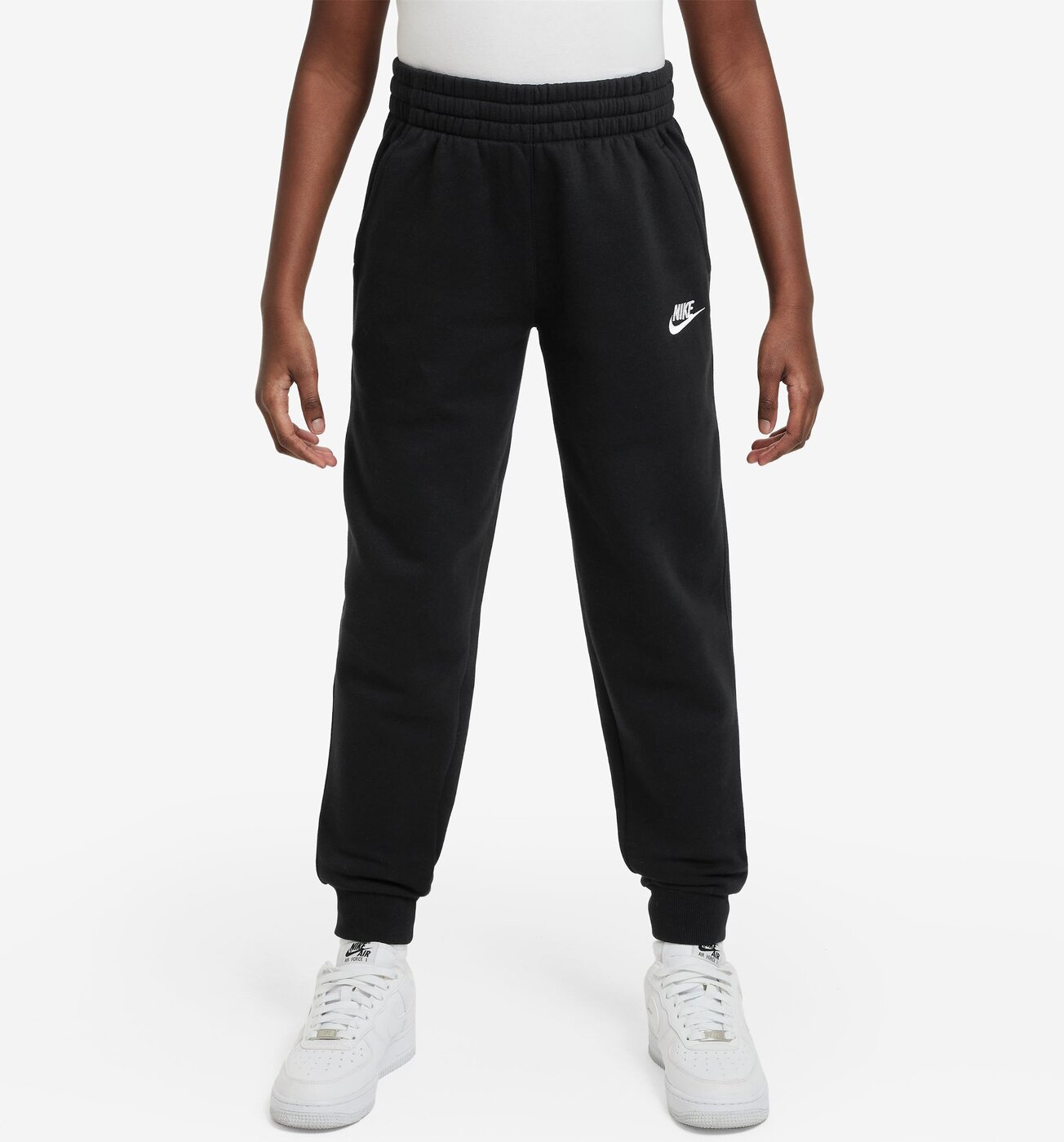 NIKE - K NSW CLUB FLC JGGR LBR BLACK/WHITE