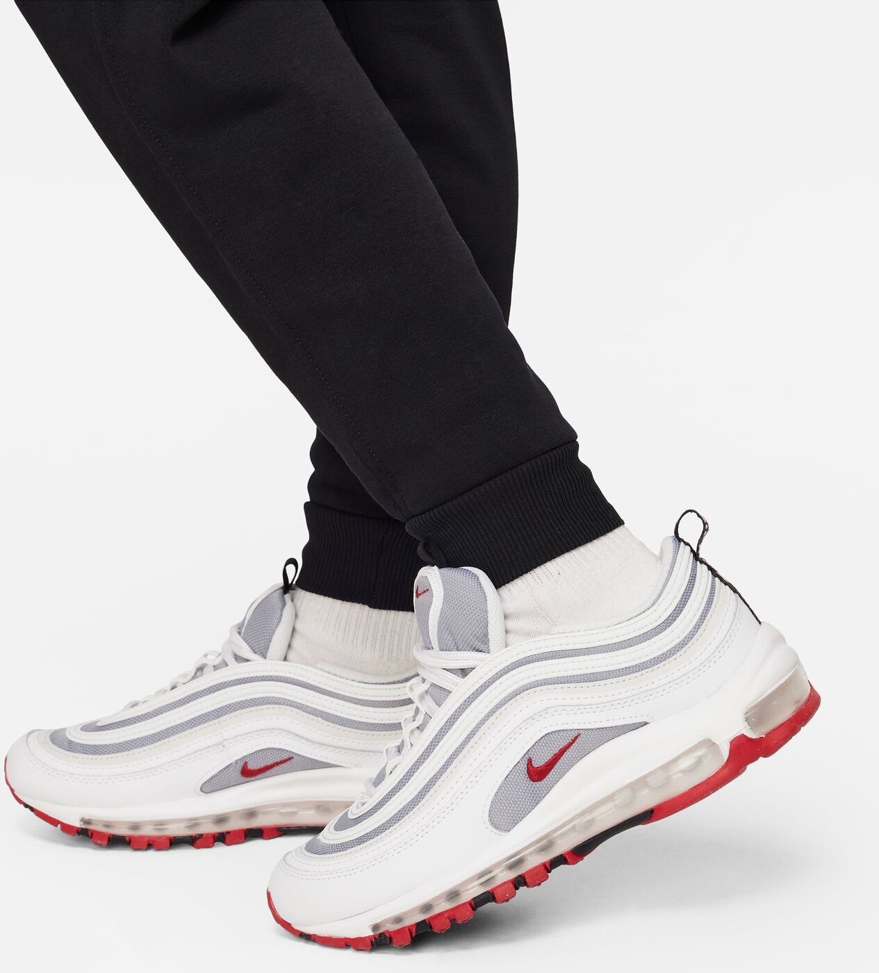 NIKE - K NSW CLUB FLC JGGR LBR BLACK/WHITE – Bild 8