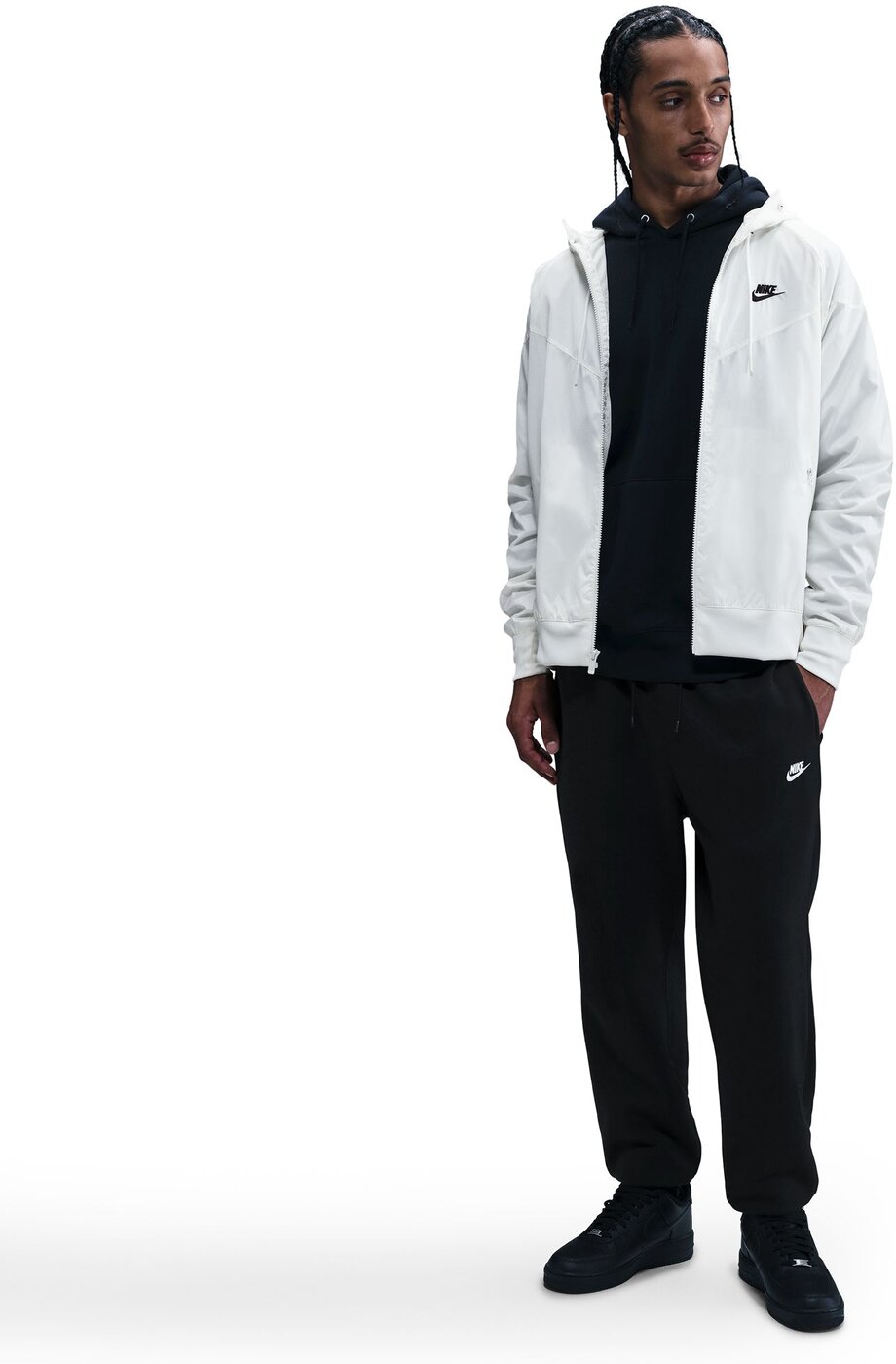 NIKE - M NK CLUB BB JOGGER BLACK/BLACK/WHITE – Bild 3