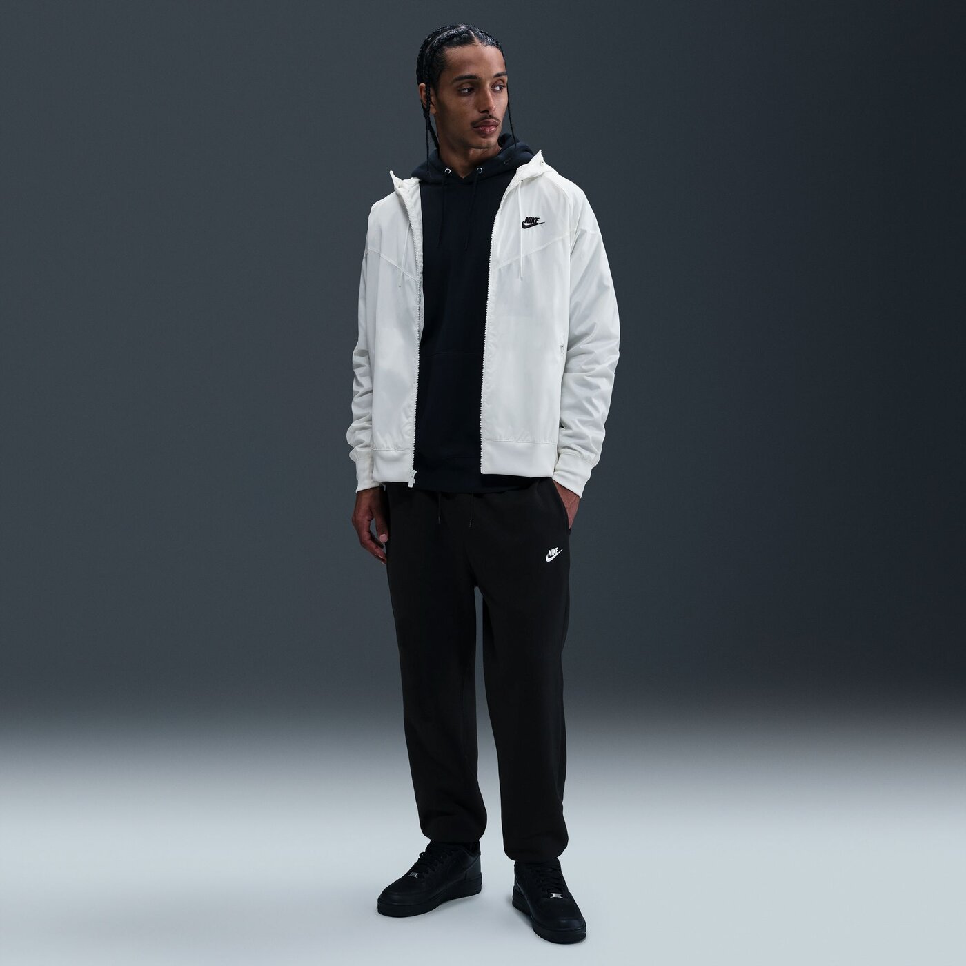NIKE - M NK CLUB BB JOGGER BLACK/BLACK/WHITE – Bild 9