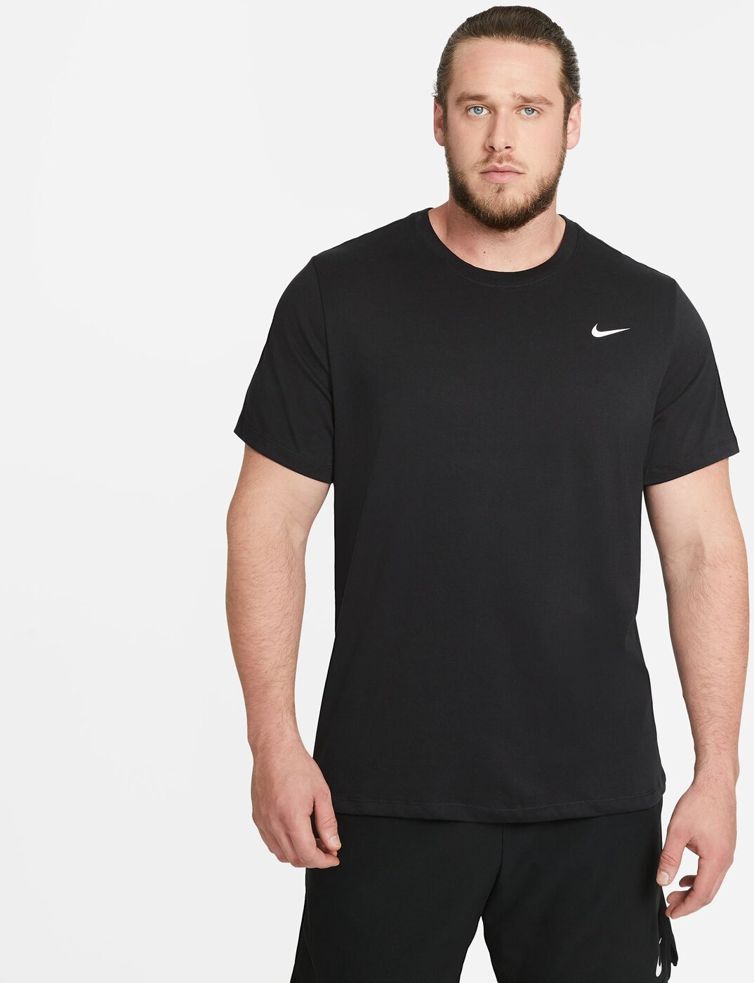 NIKE - M NK DF TEE DFC CREW SOLID BLACK/WHITE – Bild 6