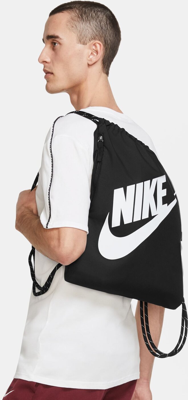 NIKE - NK HERITAGE DRAWSTRING BLACK/BLACK/WHITE – Bild 3