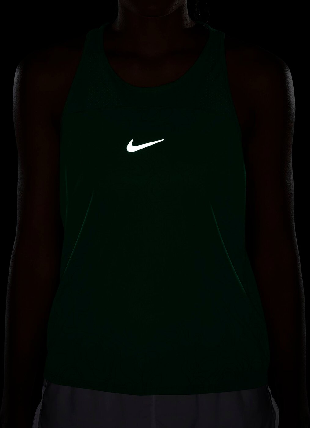 NIKE - W NK RUN DVN MILER TANK AOP GREEN GLOW/REFLECTIVE SILV – Bild 4
