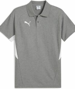 PUMA - teamEVOSTRIPE Polo MEDIUM GRAY HEATHER-PUMA SILVER-PUM