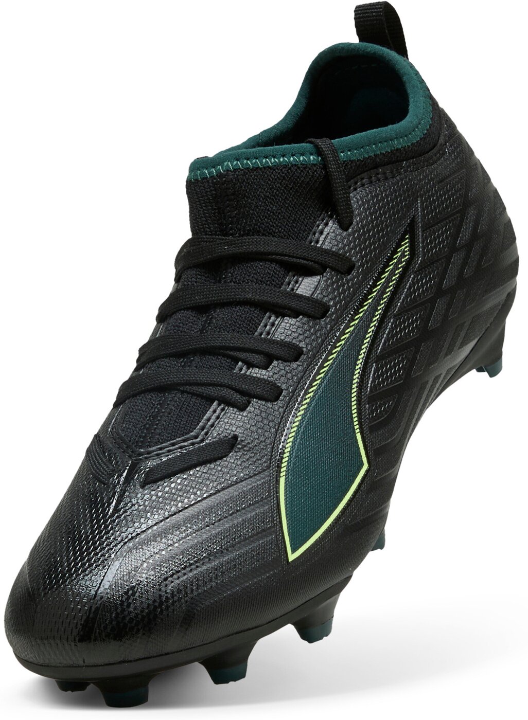 PUMA - ULTRA 6 MATCH FG/AG Jr PUMA BLACK-FIZZY LIGHT-GREEN TERRAI – Bild 6