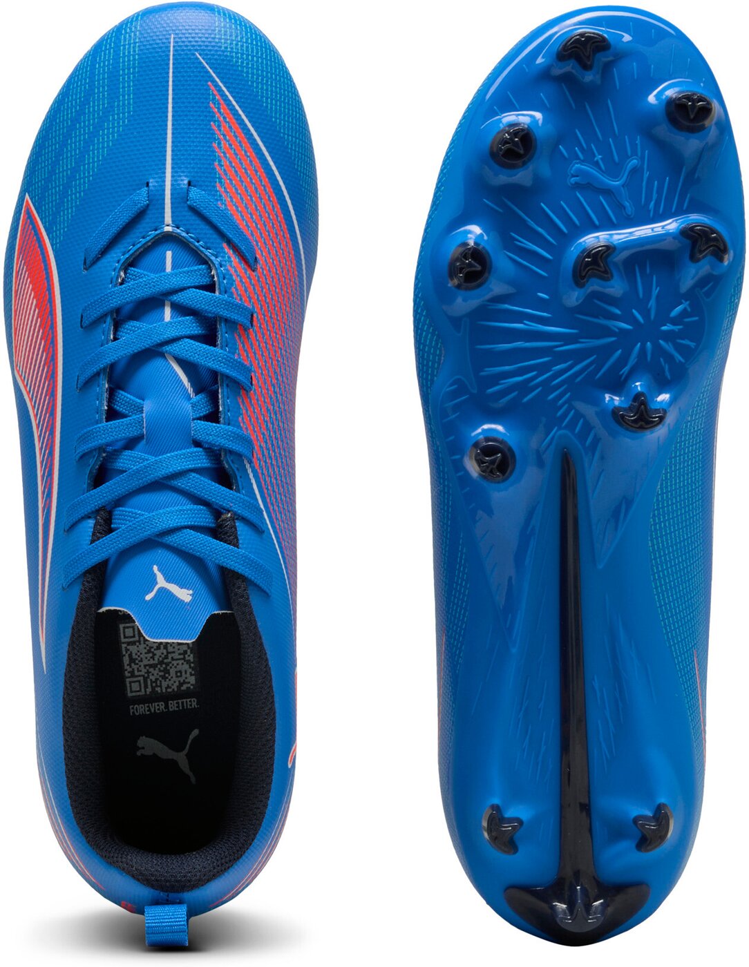 PUMA - ULTRA 6 PLAY FG/AG Jr ULTRA BLUE-PUMA WHITE-GLOWING RED – Bild 2