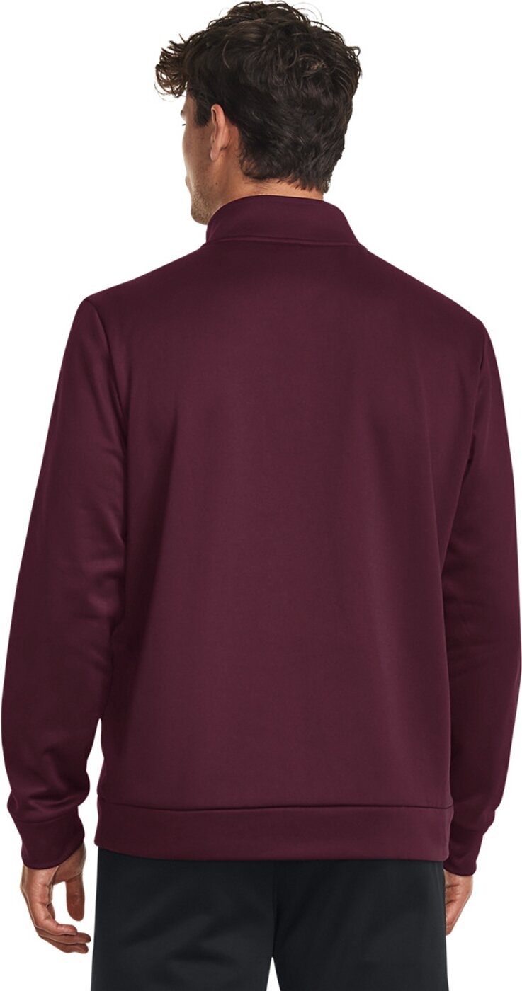 UNDER ARMOUR - UA ARMOUR FLEECE 1/4 ZIP DARK MAROON – Bild 4