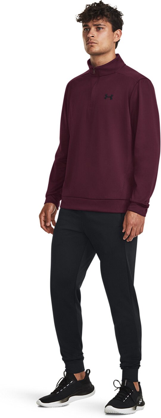 UNDER ARMOUR - UA ARMOUR FLEECE 1/4 ZIP DARK MAROON – Bild 5