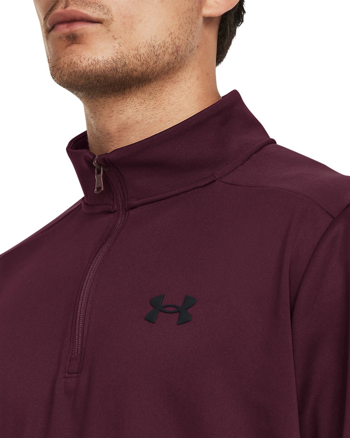 UNDER ARMOUR - UA ARMOUR FLEECE 1/4 ZIP DARK MAROON – Bild 6