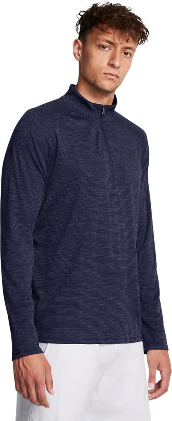 UNDER ARMOUR - UA TECH TEXTURED 1/2 ZIP MIDNIGHT NAVY – Bild 3