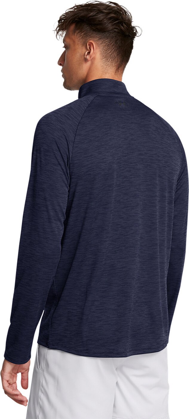 UNDER ARMOUR - UA TECH TEXTURED 1/2 ZIP MIDNIGHT NAVY – Bild 4