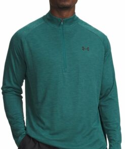 UNDER ARMOUR - UA TECH TEXTURED 1/2 ZIP RACK GREEN