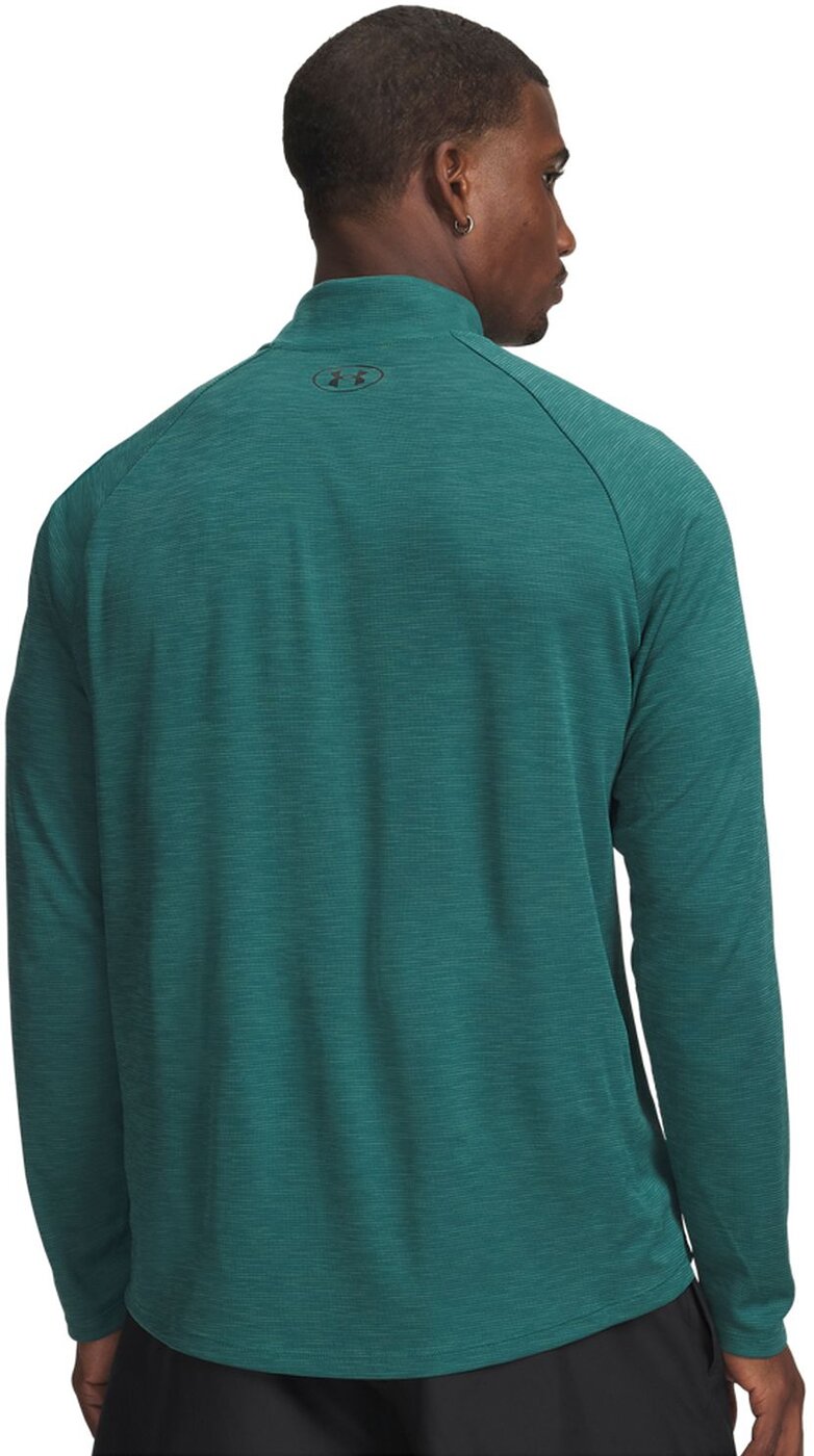 UNDER ARMOUR - UA TECH TEXTURED 1/2 ZIP RACK GREEN – Bild 2