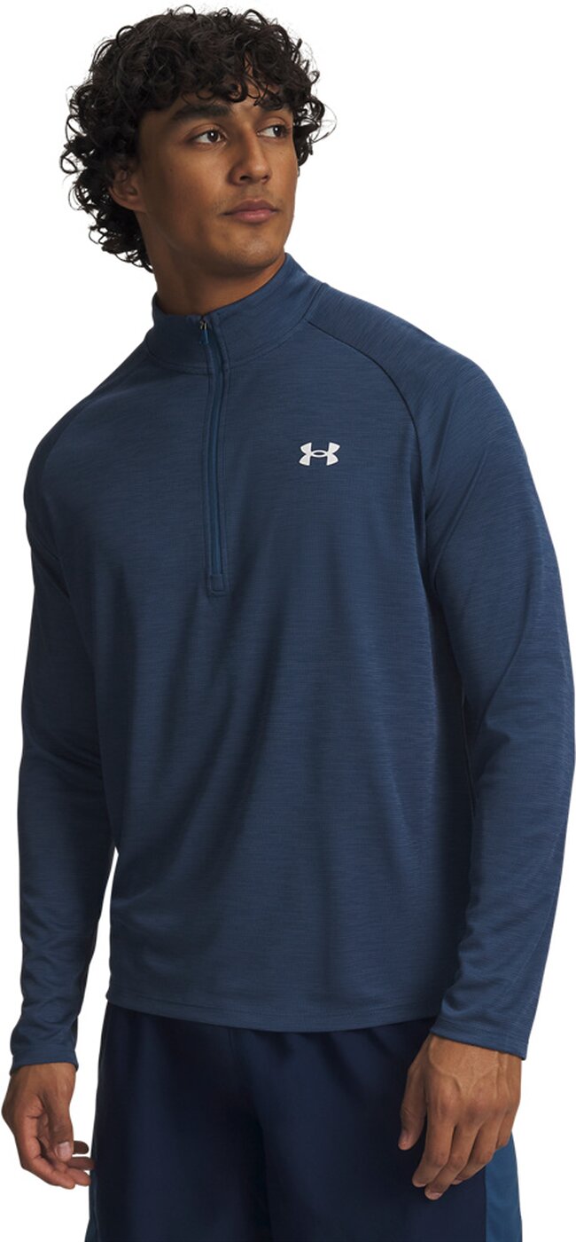 UNDER ARMOUR - UA TECH TEXTURED 1/2 ZIP WHAM BLUE